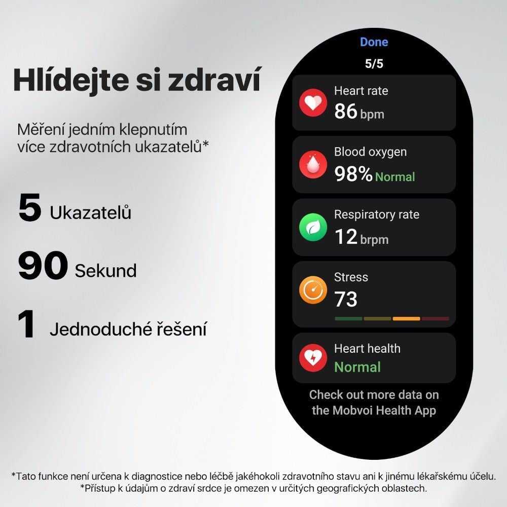 Išmanusis laikrodis Mobvoi Ticwatch Pro 5, Pilkos spalvos