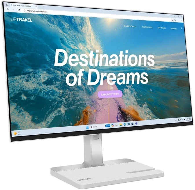 Lenovo L24D-4C computer monitorius 60.5 cm (23.8") 1920 x 1080 pikselių Full HD LCD Pilkas