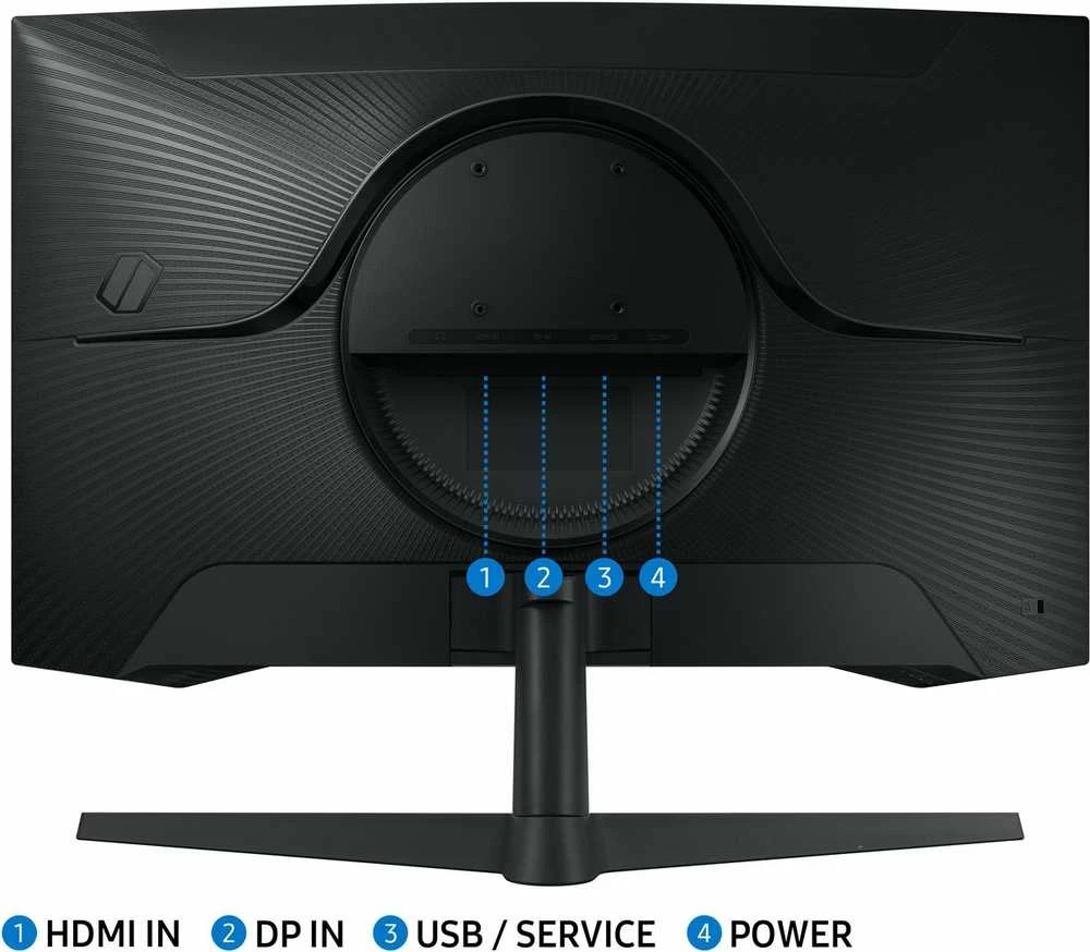 Monitorius - Samsung Odyssey G5 G55C 32", QHD, 165Hz, Lenktas, Juodas
