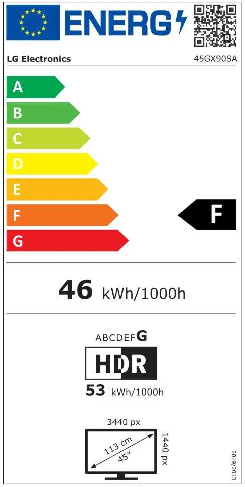 Monitorius LG UltraGear 45GX90SA-B - 240 Hz | UWQHD | 45'' | OLED | 0,03 ms