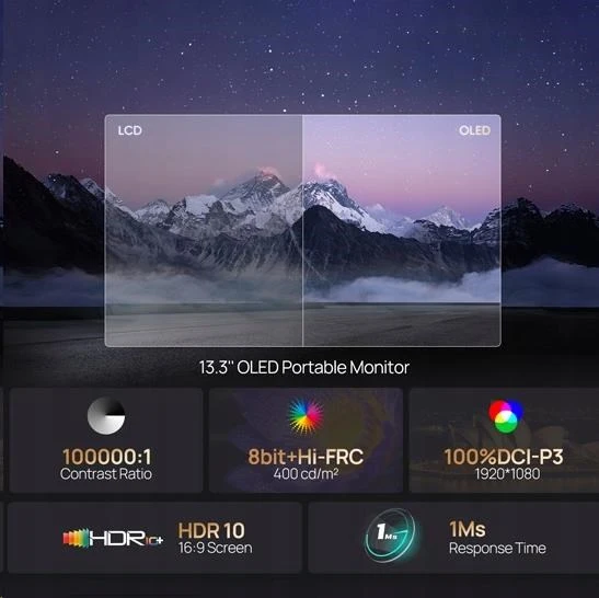 Monitorius Arzopa Przenośny monitorius AC3 PRO 13,3''
