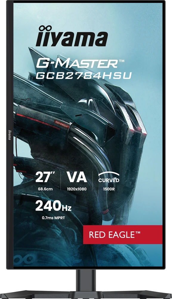 Monitorius iiyama G-Master GCB2784HSU-B1 Raudona Eagle - 240Hz | Full HD | VA | 27" | Pivot