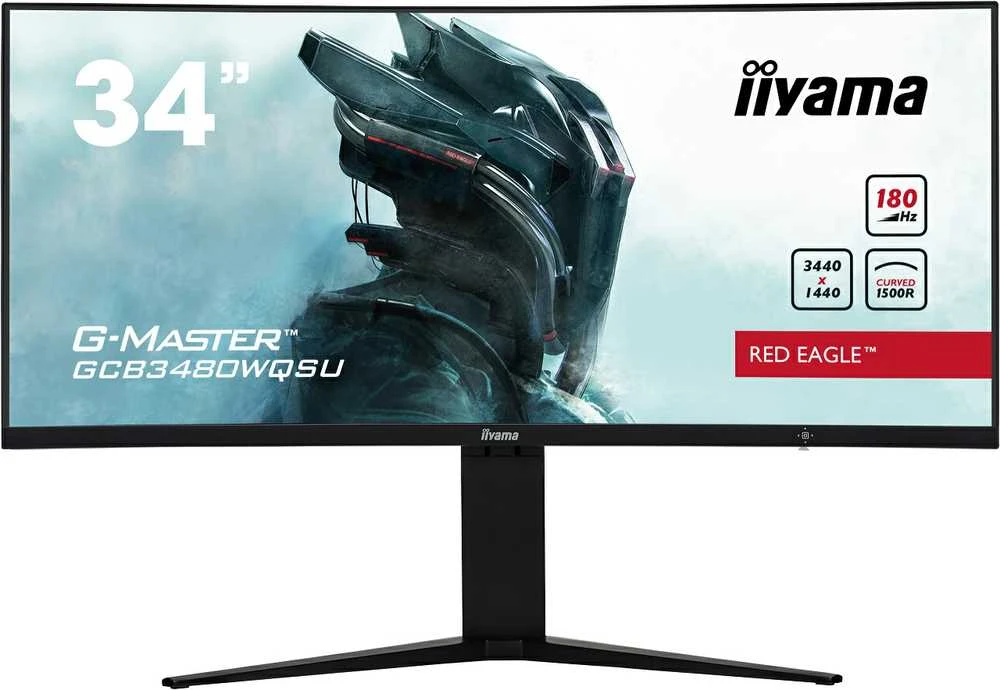 Monitorius IIYAMA GCB3480WQSU-B1 34 colių ETE VA 3440x1440 UW Curved Gaming 1500R 180Hz 21:9 420cd/m2 4ms MPRT 2xHDMI 2xDP USB-HUB 2x3.2 garsiakalbiai