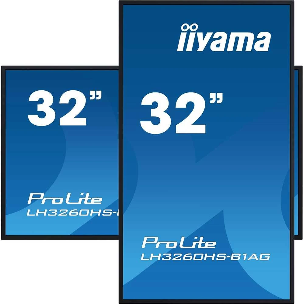 Monitorius IIYAMA LH3260HS-B1AG 32 colių 1920x1080 FHD VA skydelis Haze 25perc 500cd/m kraštovaizdžio ir portreto sieninis laikiklis įtrauktas