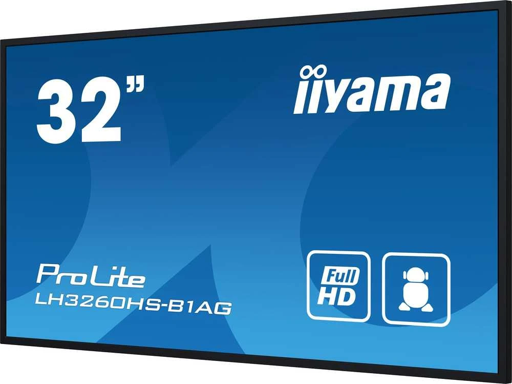 Monitorius IIYAMA LH3260HS-B1AG 32 colių 1920x1080 FHD VA skydelis Haze 25perc 500cd/m kraštovaizdžio ir portreto sieninis laikiklis įtrauktas