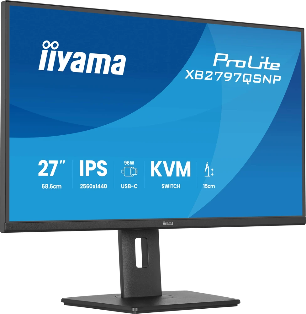 Monitorius iiyama XB2797QSNP-B1 27" QHD IPS USB-C Docking KVM LAN