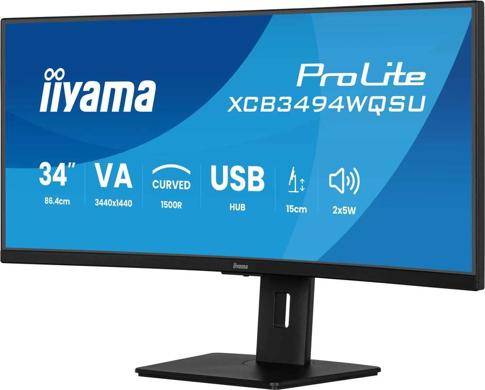 Monitorius iiyama ProLite XCB3494WQSU-B1 | 120Hz | UWQHD | 34'' | VA | 0,4 ms