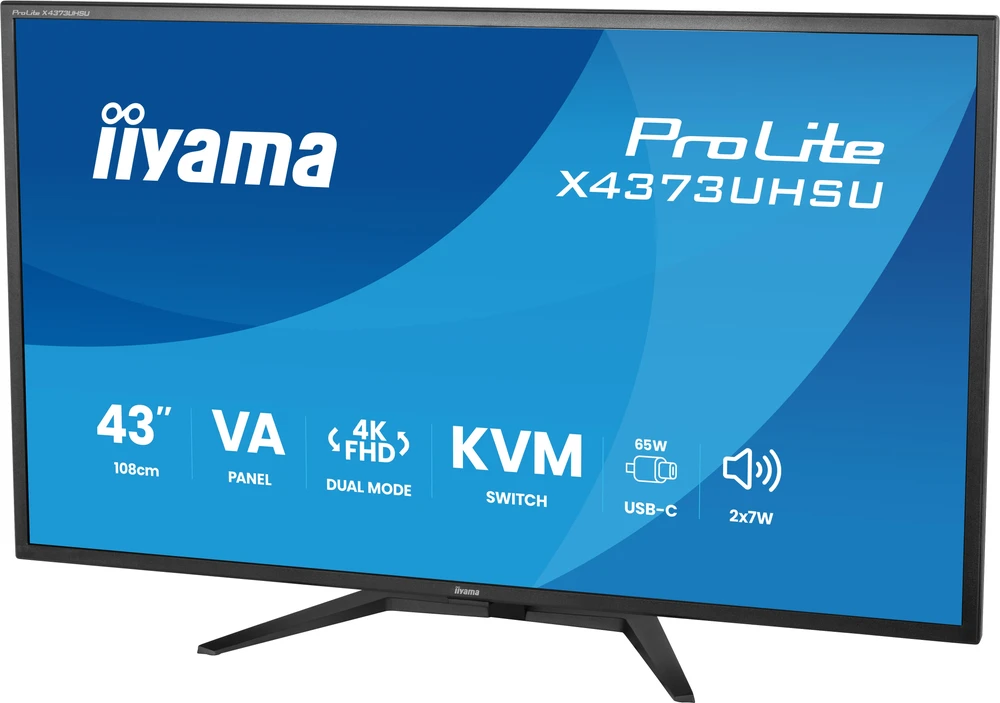 Monitorius iiyama ProLite X4373UHSU-B2 - 60Hz | 4K | VA | 43" | 3ms | HDR10