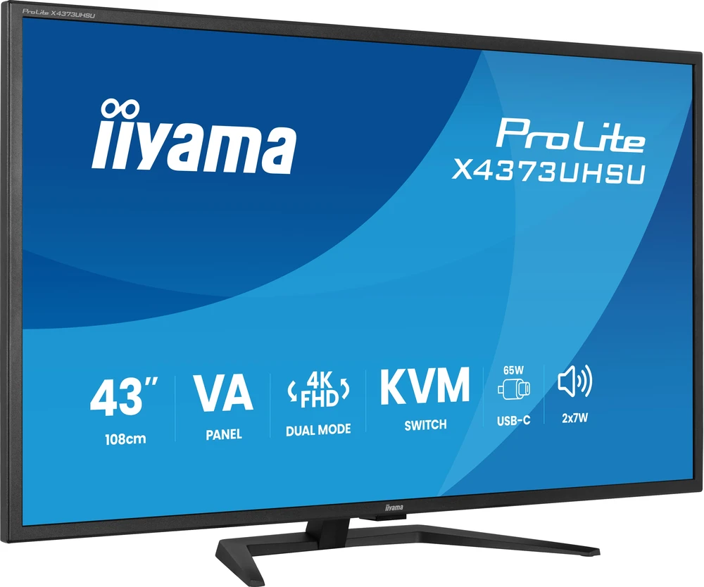 Monitorius iiyama ProLite X4373UHSU-B2 - 60Hz | 4K | VA | 43" | 3ms | HDR10
