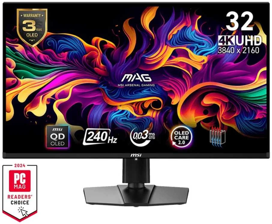 Monitorius MSI MAG 321UPX - 240Hz | 4K | 31.5'' | QD OLED | 0.03ms