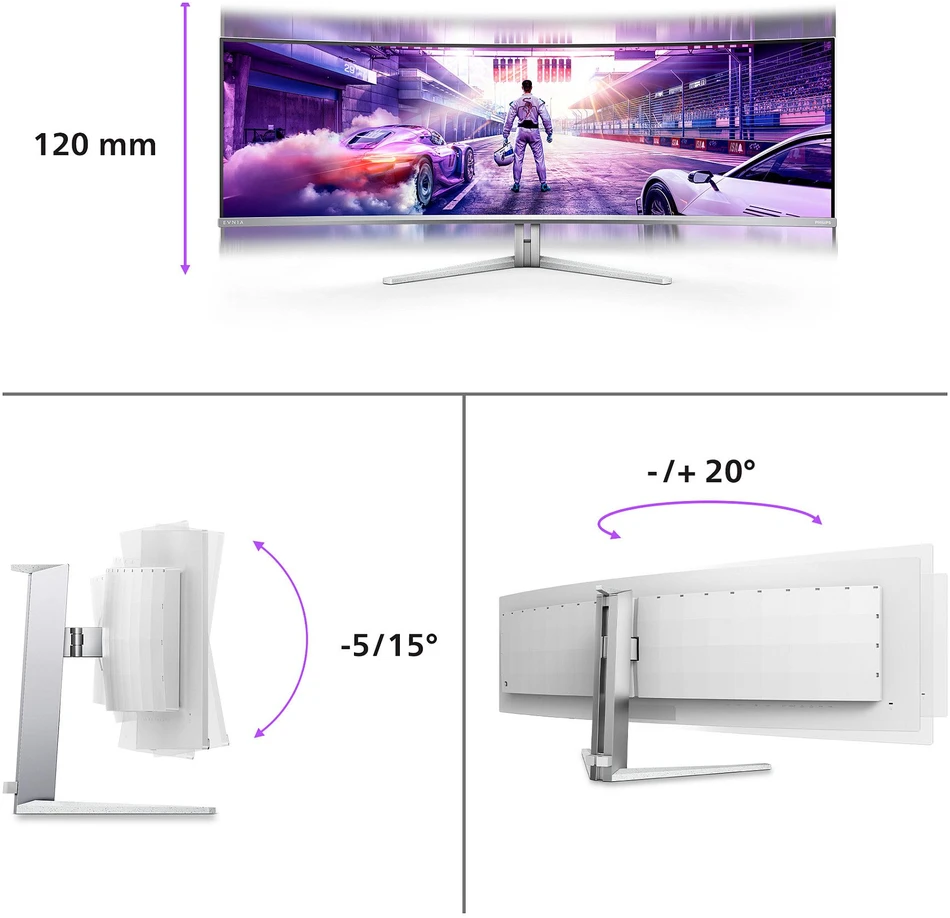 Philips | Gaming Monitorius | 49M2C8900/00 | 48.9 " | 32:9 | 240 Hz | 0.03 ms | 5120 x 1440 pikselių | 450 cd/m² | HDMI jungtys quantity 2