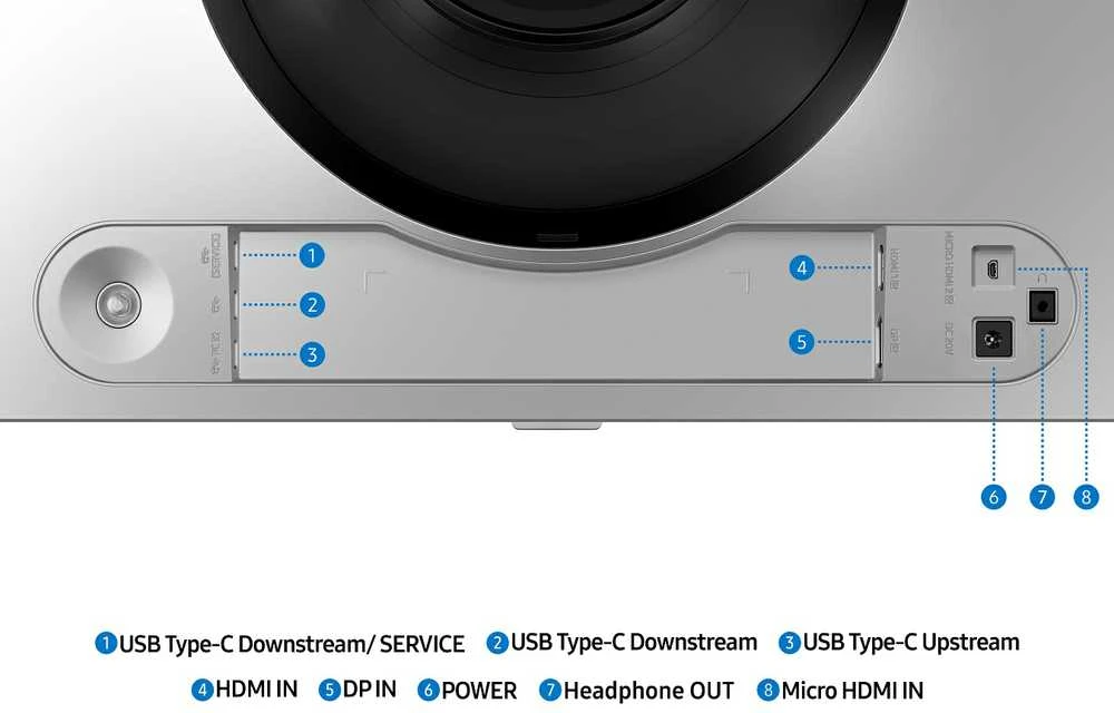 Monitorius Samsung LS49DG910SUXEN Odyssey G9 G91SD | 49 " | OLED | 32:9 | 144 Hz | 0.03 ms | 5120 x 1440 pikselių | 250 cd/m² | HDMI jungtys quantity 1 | Sidabrinis