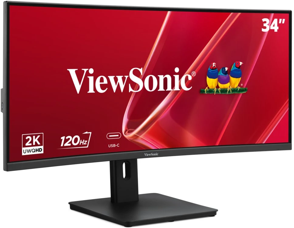 „ViewSonic VA3420C-2“ lenktas biuro monitorius, 87 cm (34 oz), itin plataus kampo QHD, 21:9, 3,5 ms, VA, 120 Hz, HDR10, USB-C, KVM