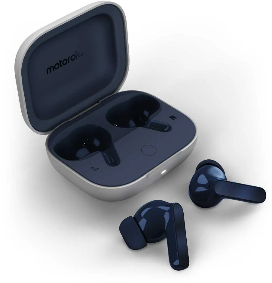 Motorola MOTO BUDS mėlynos ausinės su įkrovimo dėklu