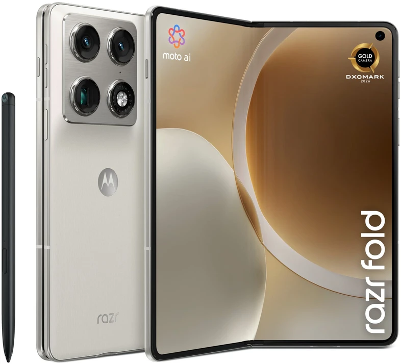 „Motorola razr fold“ 20,6 cm (8,09 colio) dviejų SIM kortelių „Android 16.0“ 5G USB C tipo 16 GB 512 GB 6000 mAh Baltas