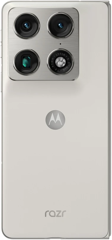 „Motorola razr fold“ 20,6 cm (8,09 colio) dviejų SIM kortelių „Android 16.0“ 5G USB C tipo 16 GB 512 GB 6000 mAh Baltas