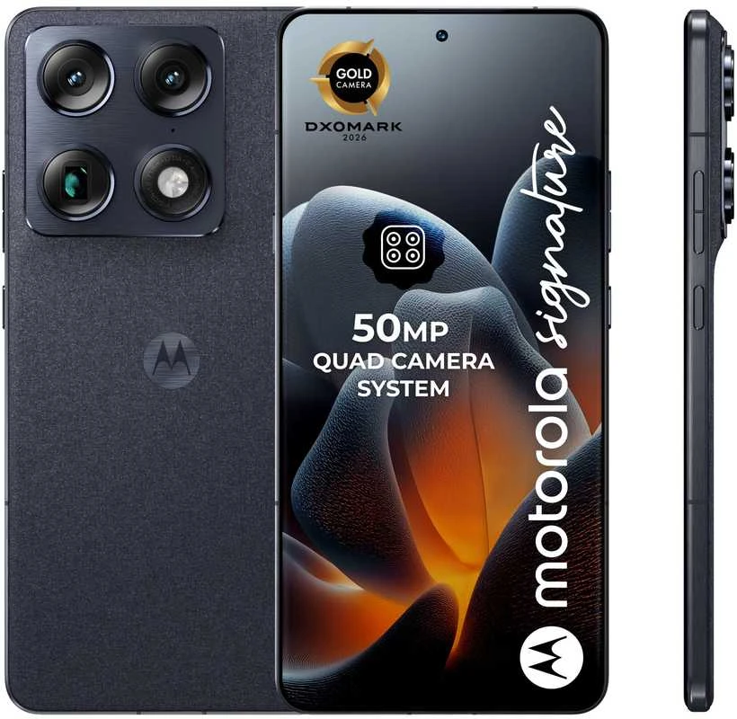 Išmanusis telefonas Motorola Motorola signature 17,2 cm (6.78") Dual SIM Android 16.0 5G USB Type-C 16 GB 512 GB 5200 mAh Ciemny Mėlyna
