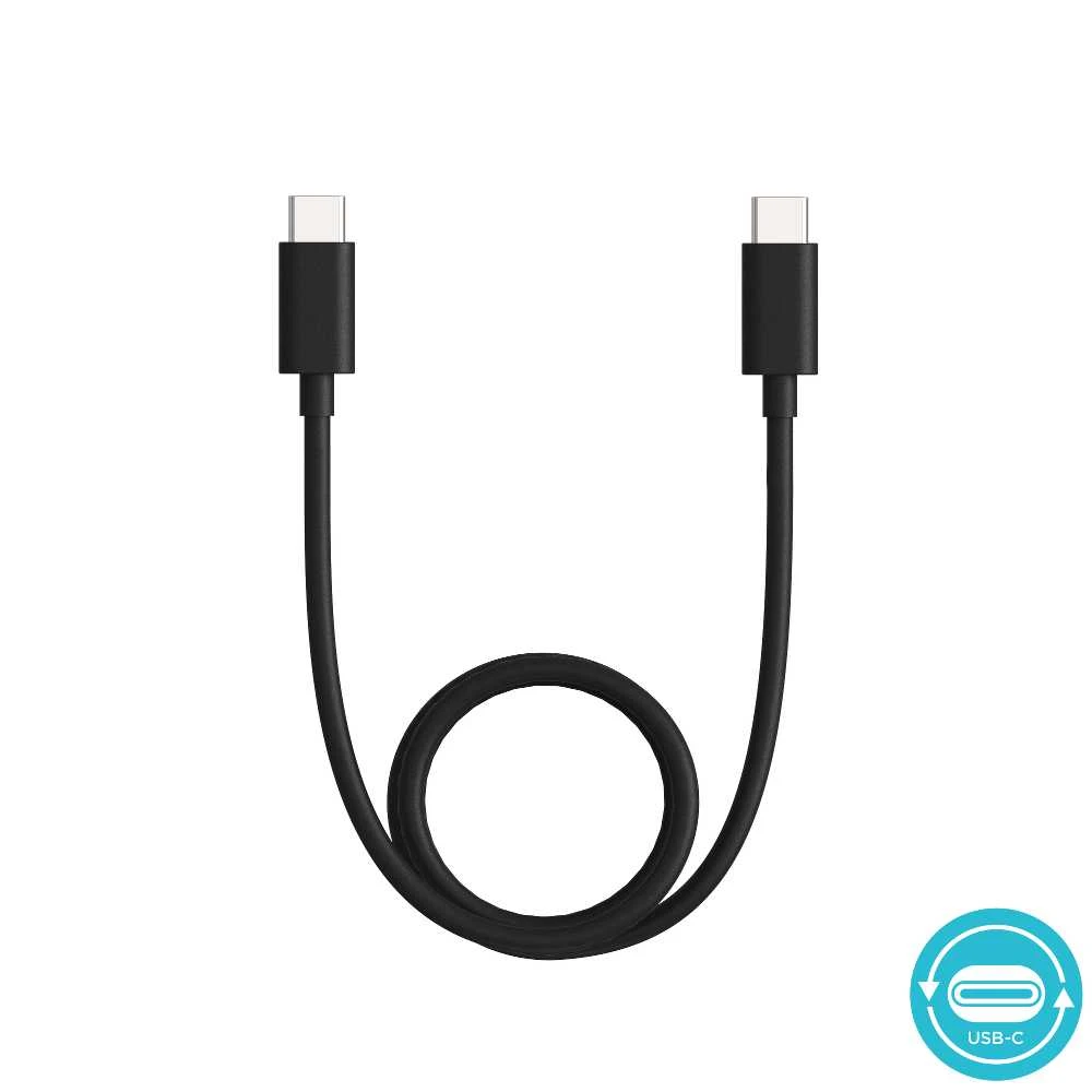 Įkroviklis Motorola TurboPower 50W dvigubas USB-C/USB-A su USB-C laidu 1m juodos spalvos