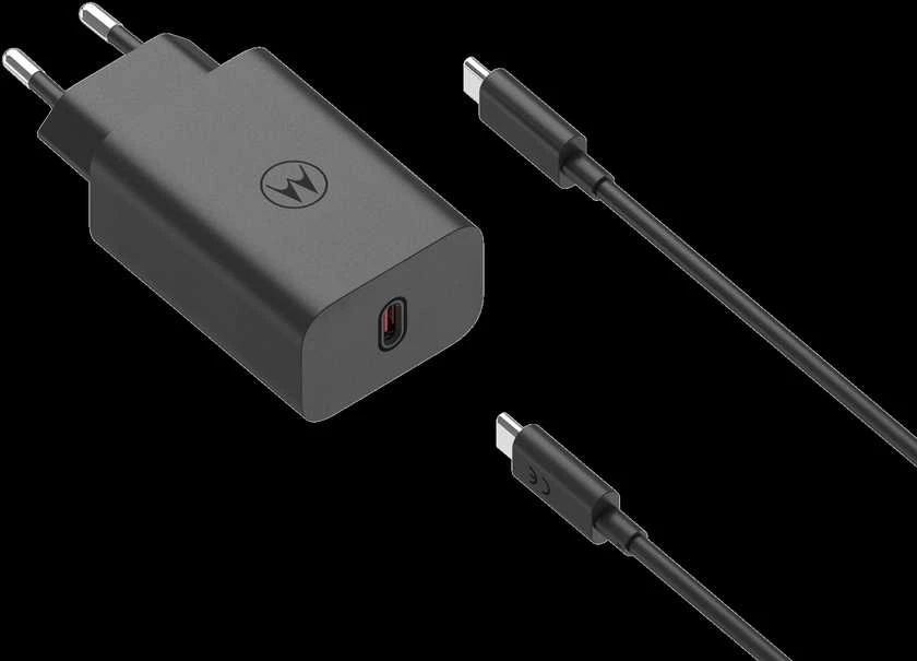 Laidinis įkroviklis Motorola TurboPower 68W USB-C with cable USB-C to USB-C 1m juodos spalvos
