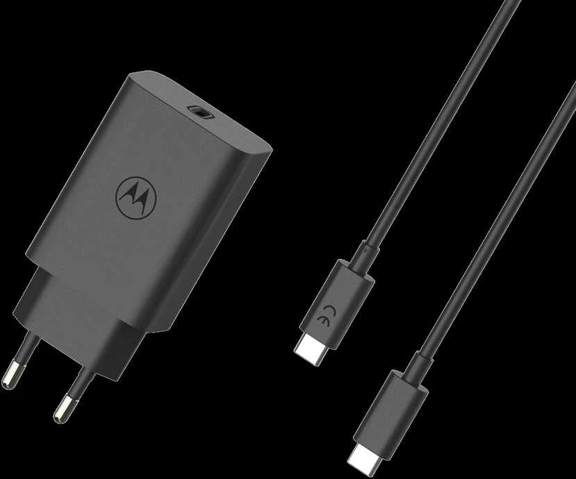 Laidinis įkroviklis Motorola TurboPower 68W USB-C with cable USB-C to USB-C 1m juodos spalvos