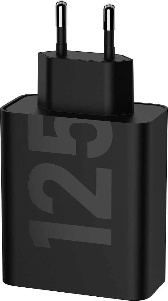MCD-1252 Motorola TurboPower Duo 2xUSB-C 125W kelioninis įkroviklis + USB-C/USB-C Data kabelis juodos spalvos