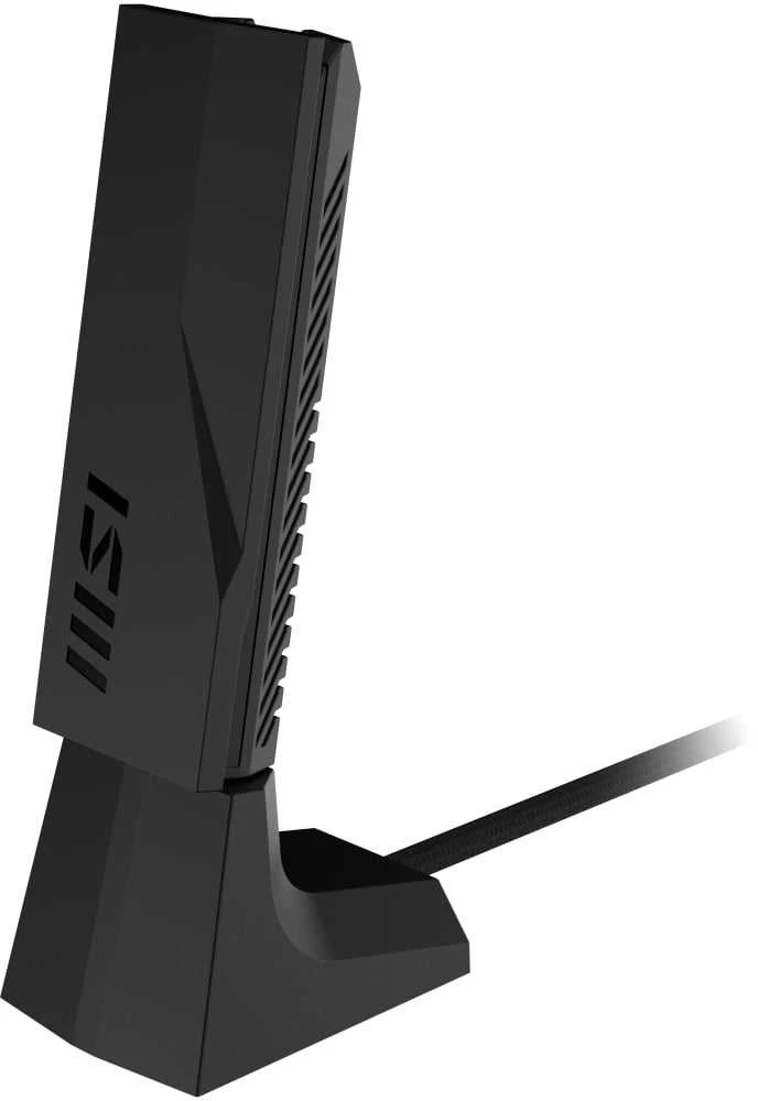 MSI BE6500 WiFi 7 adapteris vertikaliame stove