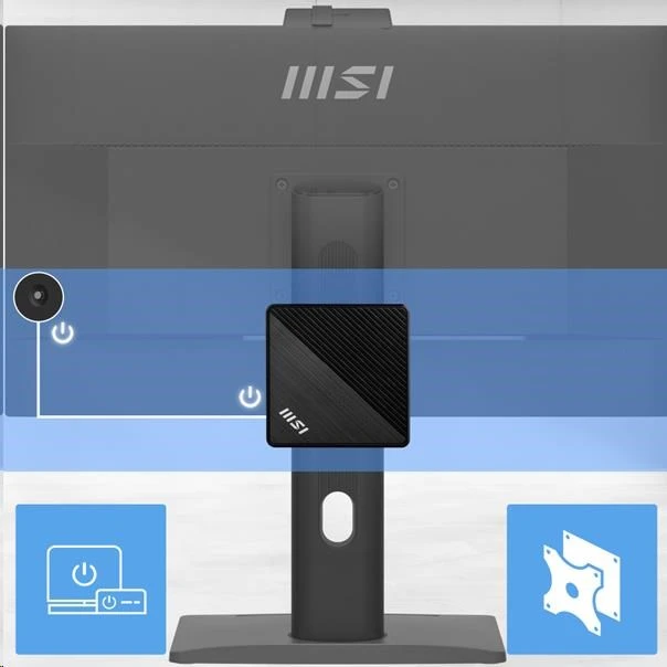 MSI PC Cubi 5 1M-482BEU, Core 5 120U, 16GB, N/A, N/A, No OS, Juodas