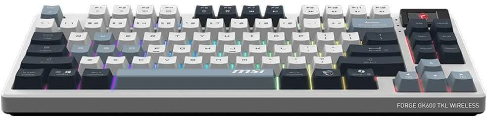 MSI FORGE GK600 TKL WIRELESS SKY | Klaviatūra žaidimams | Wireless | Bluetooth | US | Mechaninė Linear