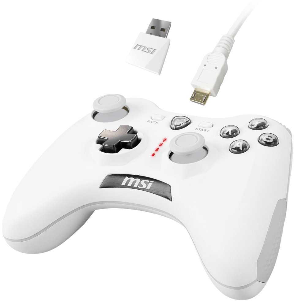 Žaidimų pultas MSI Force GC30 V2, baltos spalvos