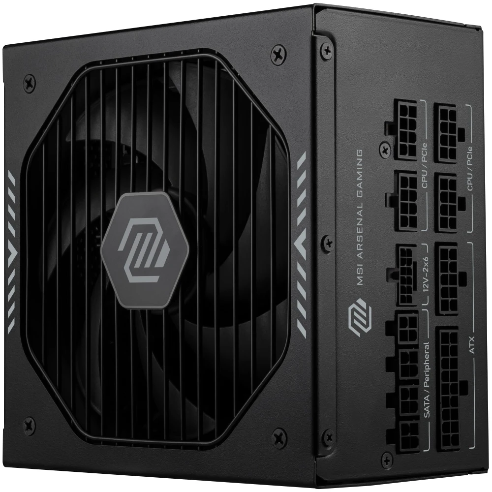 MSI MAG A850GLS PCIE5 maitinimo blokas 850 W 24-pin ATX ATX Juoda