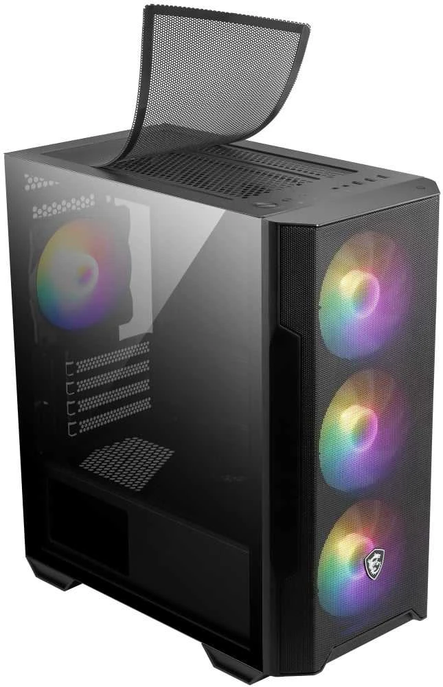 Kompiuterio korpusas MSI MAG FORGE M100R, Juodas, Micro ATX Tower