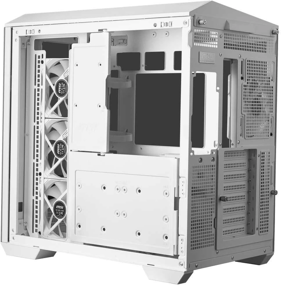 Kompiuterio korpusas MSI MAG PANO 100R PZ ARGB Midi Tower, baltas