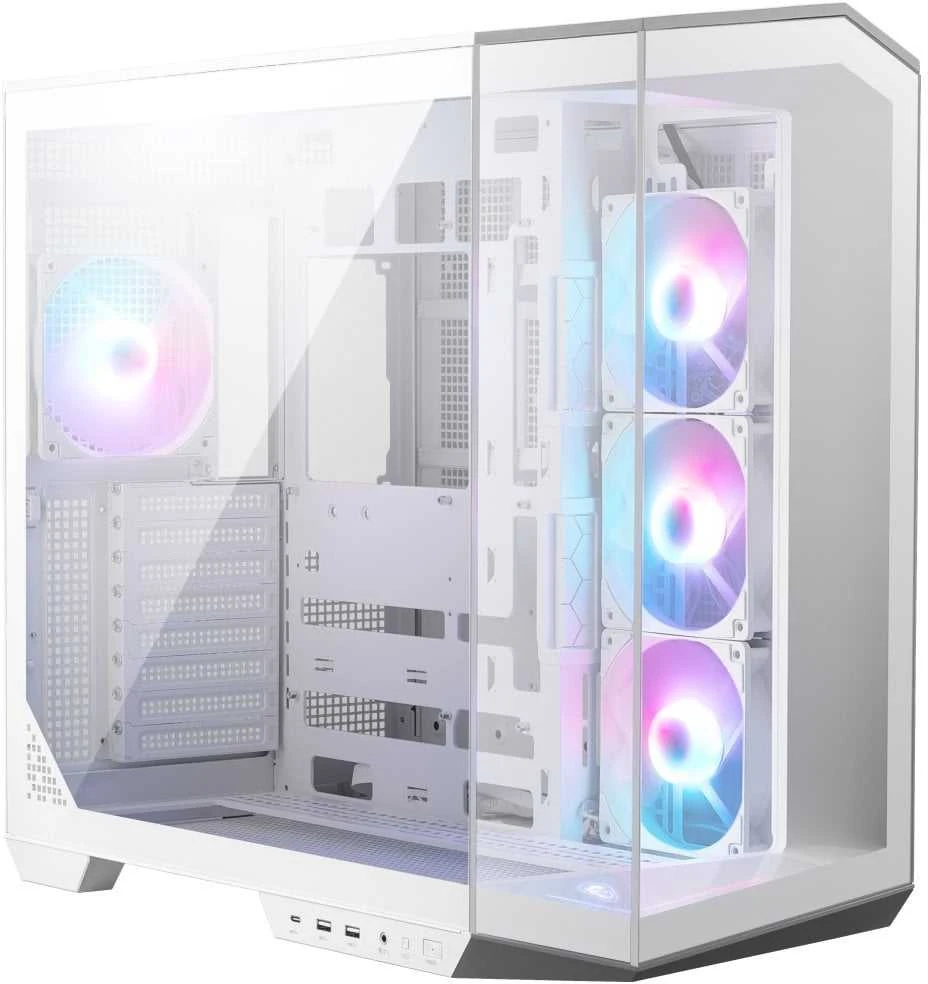 Kompiuterio korpusas MSI MAG PANO 100R PZ ARGB Midi Tower, baltas