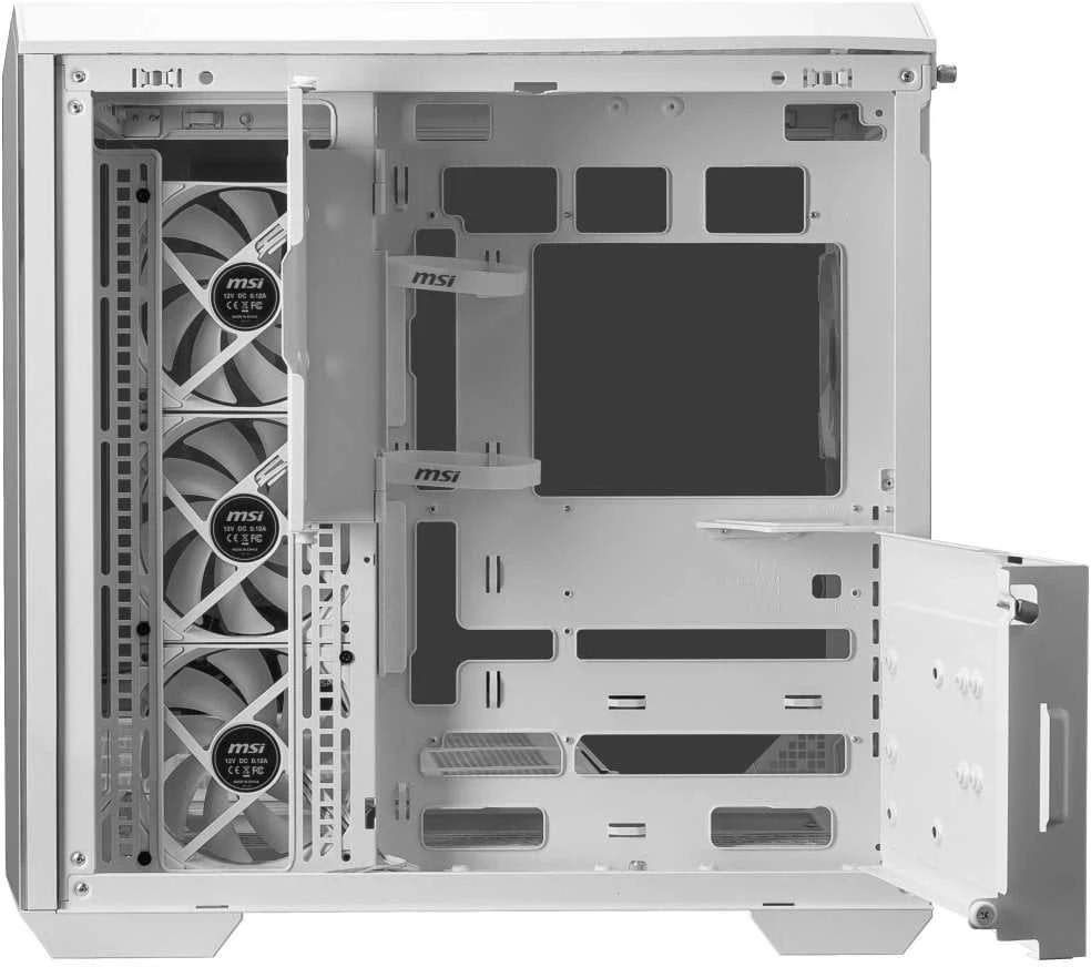 Kompiuterio korpusas MSI MAG PANO 100R PZ ARGB Midi Tower, baltas