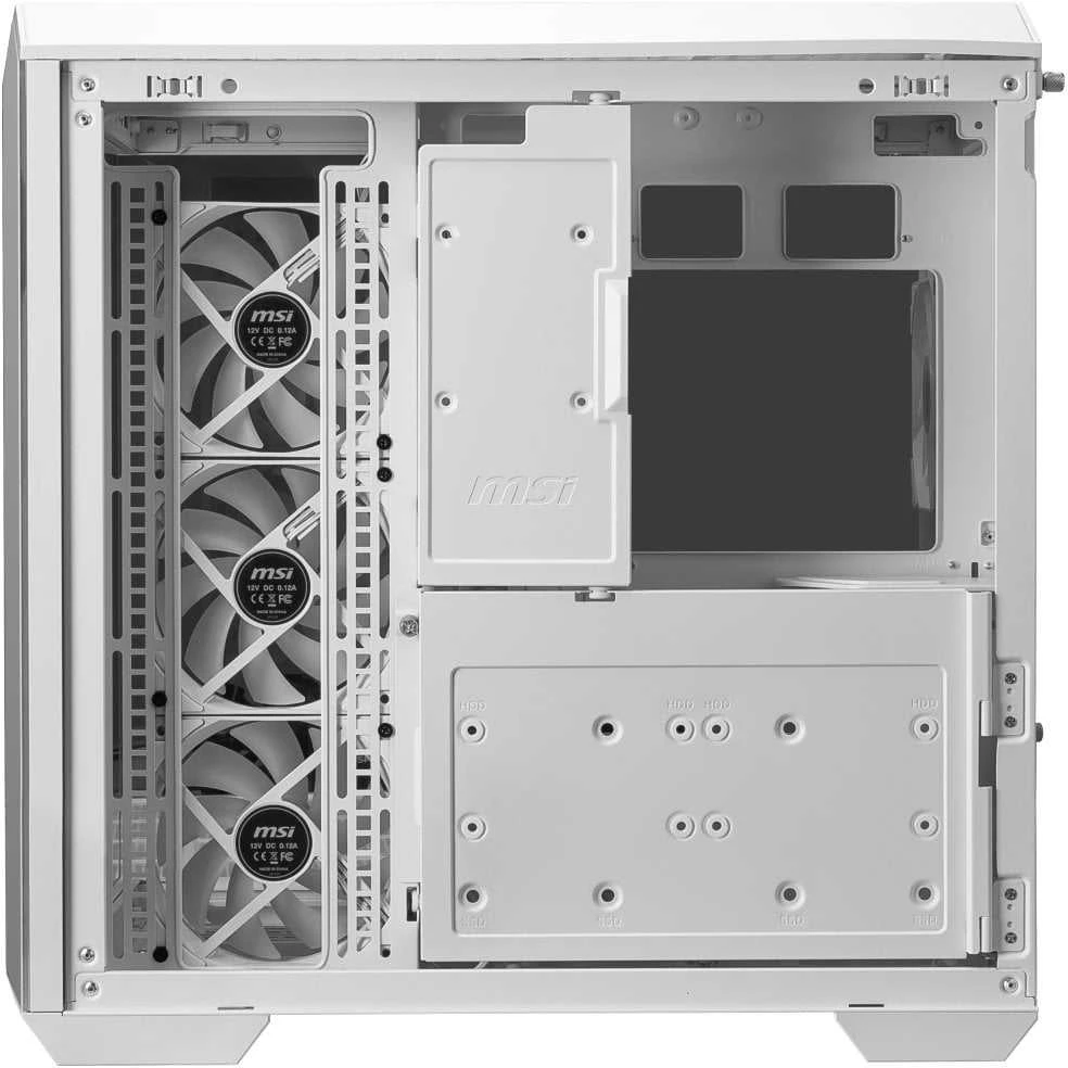 Kompiuterio korpusas MSI MAG PANO 100R PZ ARGB Midi Tower, baltas