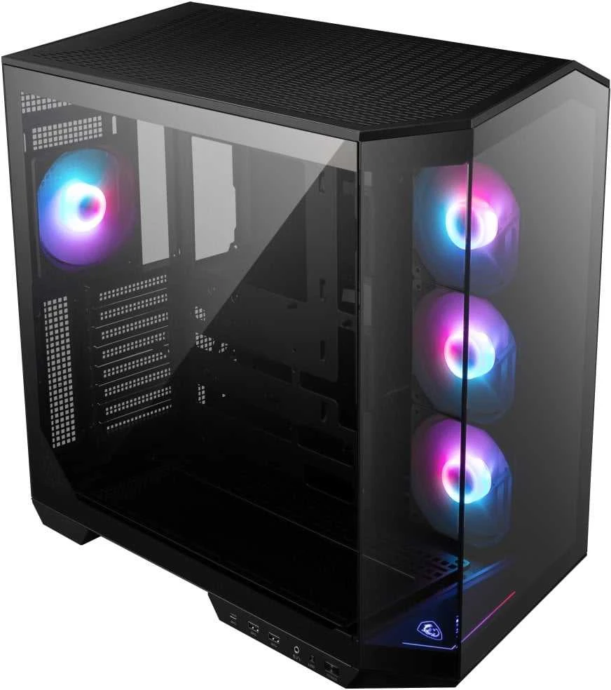 Kompiuterio korpusas MSI MAG PANO 100R PZ ARGB Midi Tower, juodas