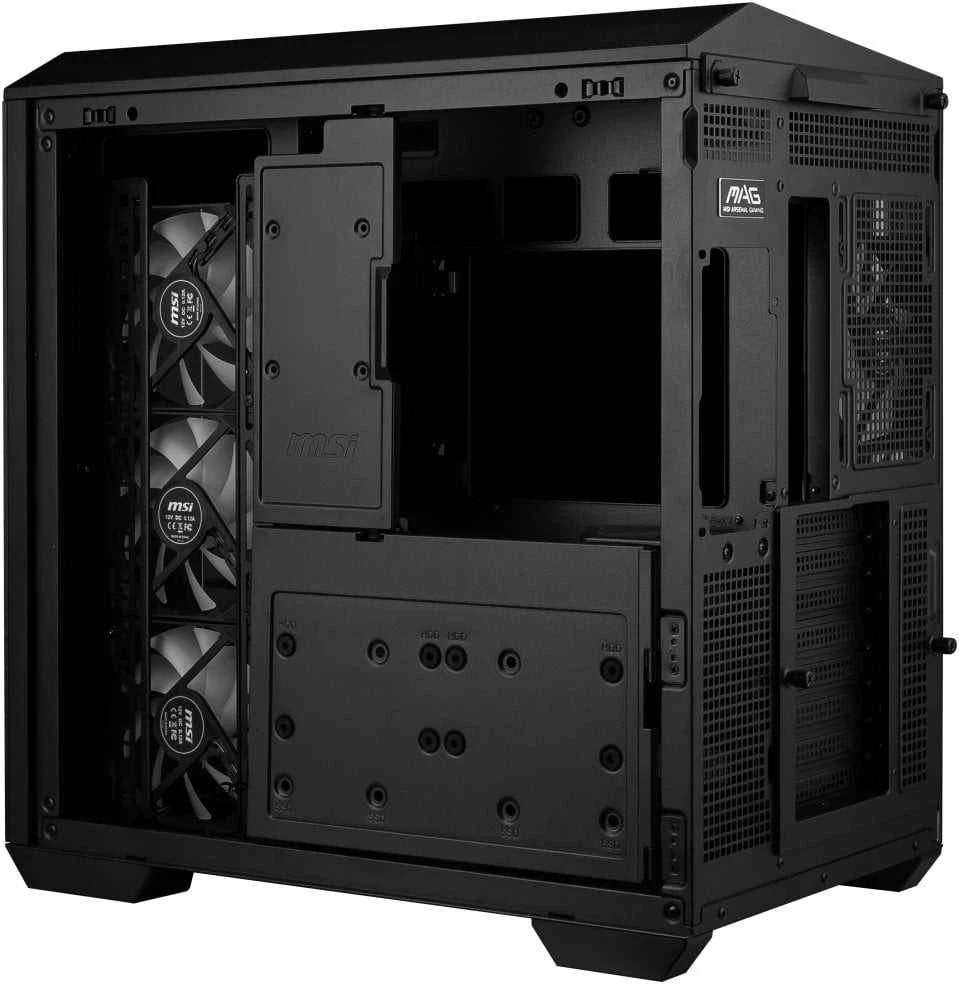Kompiuterio korpusas MSI MAG PANO 100R PZ ARGB Midi Tower, juodas