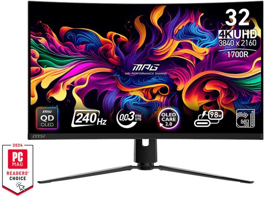 Monitorius MSI MPG 321CURX - 240Hz | 4K | 32'' | QD OLED | 0.03ms