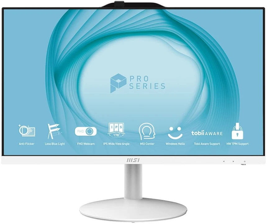 Stacionarus kompiuteris Komputer MSI PRO AP242P 14M-1206EU Intel Pentium G7400 23.8 FHD Anti-Glare 8GB 128GB SSD N/A W11 Pro Baltas