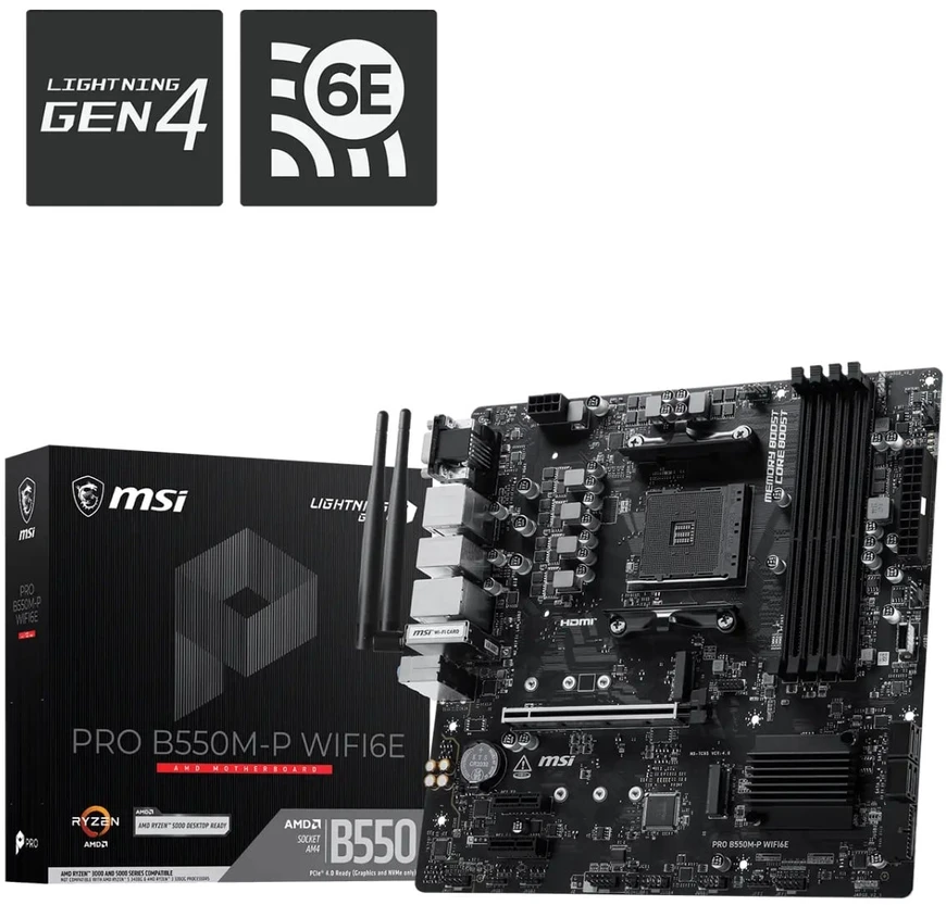 MSI PRO B550M-P WIFI6E pagrindinė plokštė
