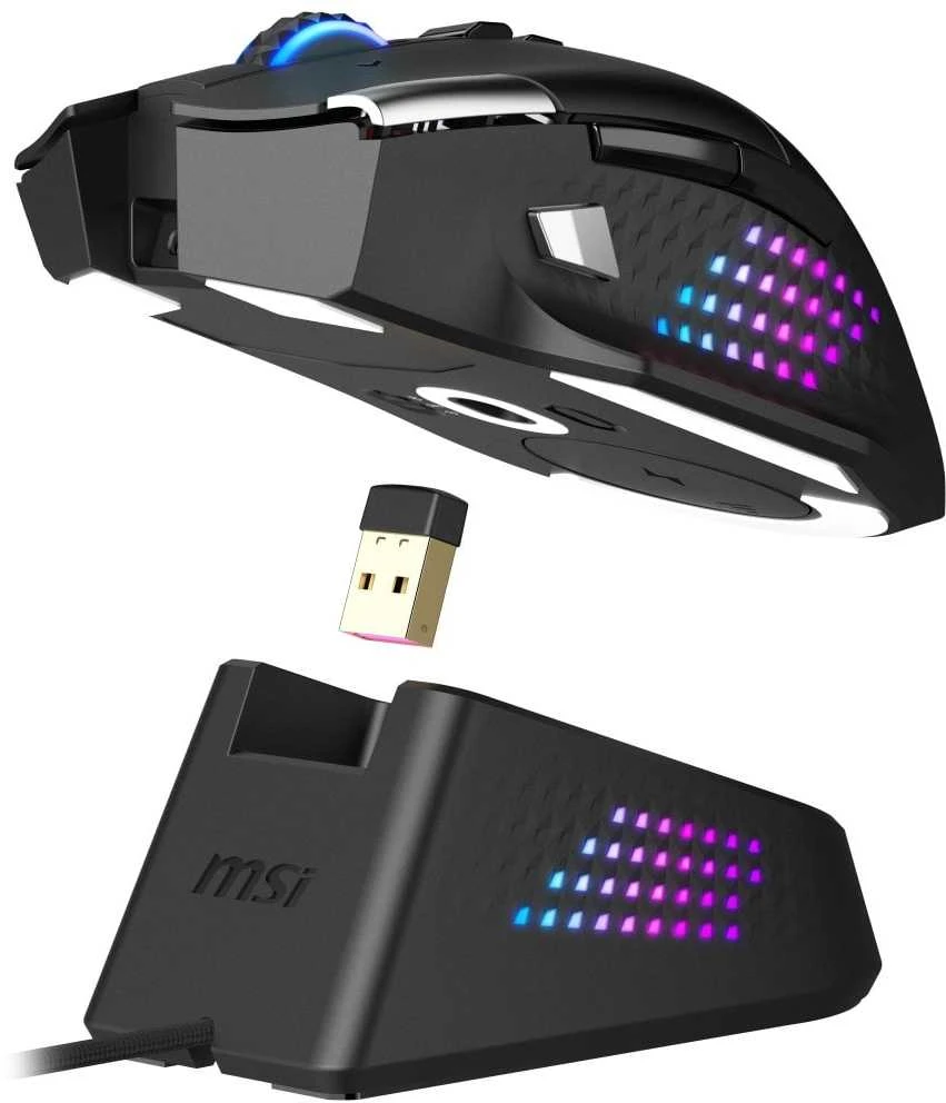 MSI VERSA PRO WIRELESS plus Pelė DOCK PRO | Wireless | 2.4 GHz, Bluetooth, USB 2.0