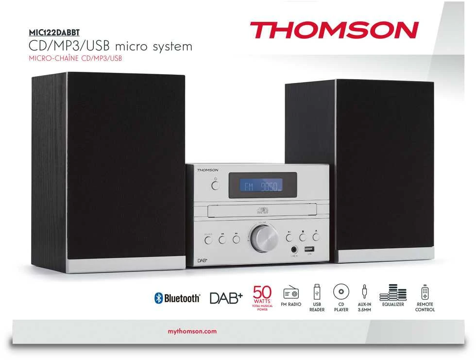 Muzikinis centras Thomson MIC122DABBT -. Mikro bokštas su Bluetooth ir DAB+ bei FM radiju