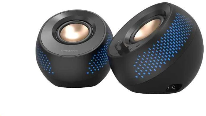 Kompiuterio kolonėlės Creative Pebble X - 2.0 USB-C kolonėlės su pritaikomu RGB apšvietimu