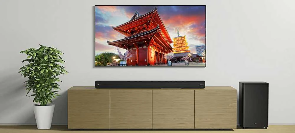 Namų kino sistema JVC TH-E874B 5.1.2 Dolby Atmos belaidžio žemųjų dažnių garsiakalbio garso juosta