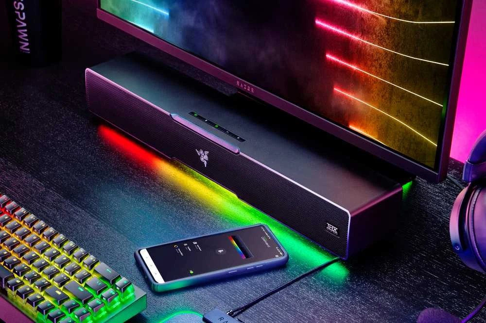 Kompiuterio kolonėlės Razer | Gaming Soundbar | Leviathan V2 | Bluetooth | Belaidė jungtis | Juodas