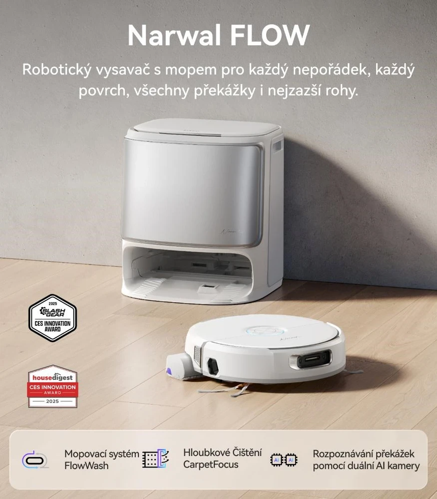 NARWAL Flow-AX12 plaunantis dulkių siurblys robotas