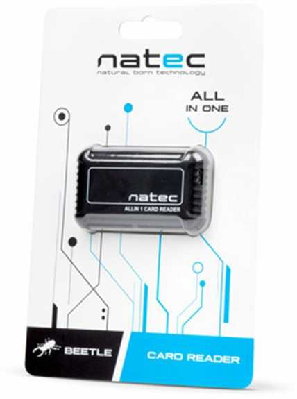 NATEC NCZ-0206 kortelių skaitytuvas „Viskas viename Beetle SDHC USB 2.0“