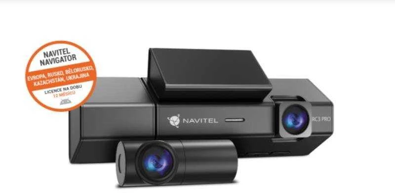 „Navitel“ | Trijų kanalų „Full HD“ vaizdo registratorius | RC3 PRO | GPS (palydovinis) | 820 x 320 | Įtraukti žemėlapiai