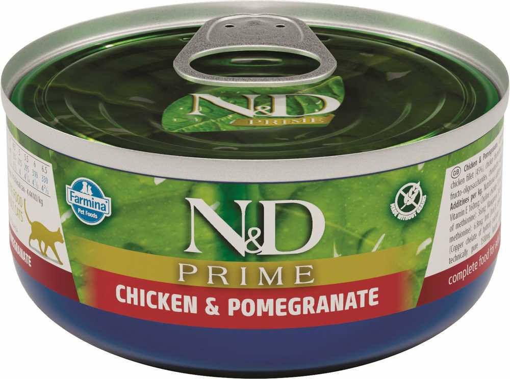 Drėgnas Kačių Maistas - Farmina N&D Cat Prime Vištiena Ir Granatas Suaugusiems 70g