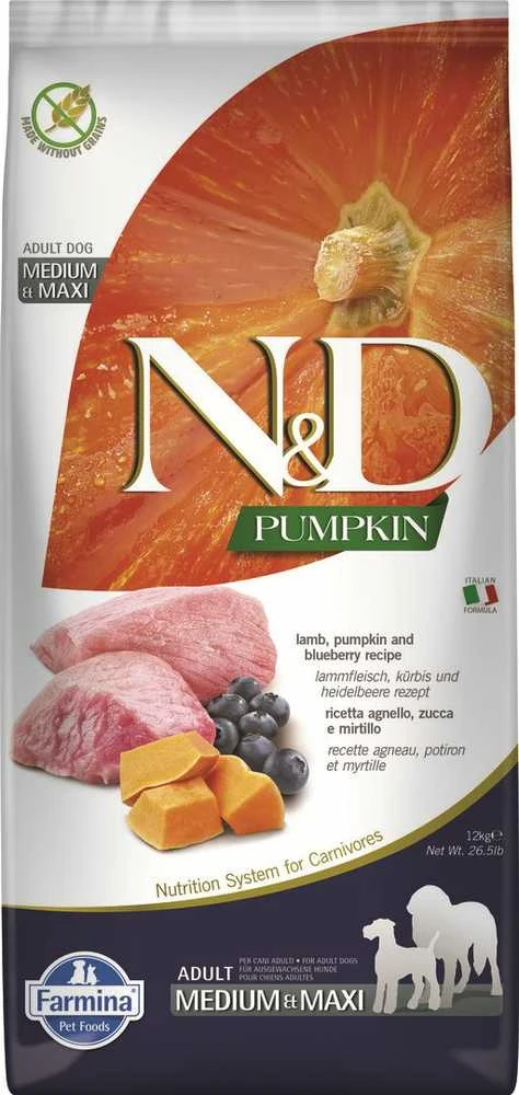 Farmina Pet Food ėriena & BLUEBERRY ADULT MEDIUM & MAXI